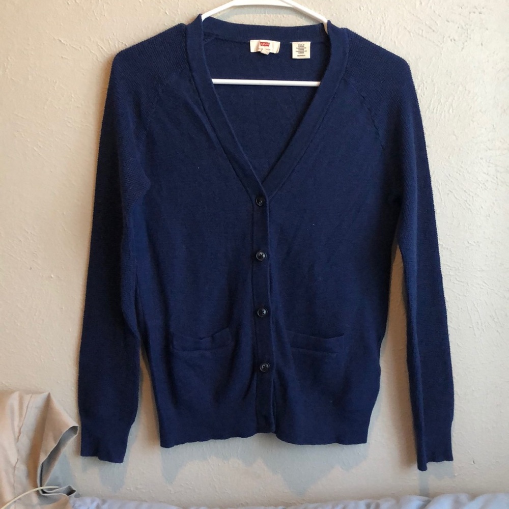 Navy Blue Levis Cardigan